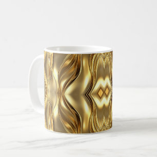 Strålande gyllene mönster kaffemugg