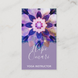 Strålande harmoni | Lysande blomster-mandala Visitkort