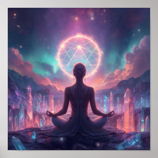 Strålande Helig Meditation Poster