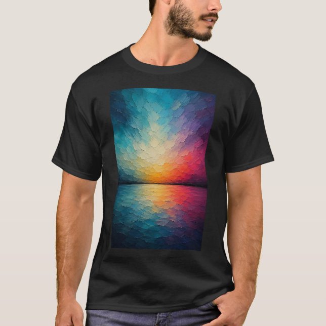 Strålande Horisont | Abstrakt Reflektioner T Shirt (Framsida)