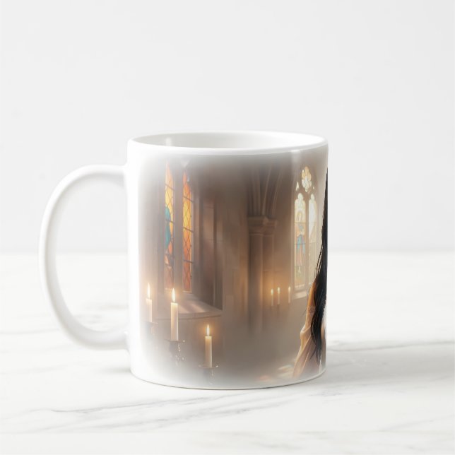 Strålande kapellbrud av nåd Porträttmugg Kaffemugg (Vänster)