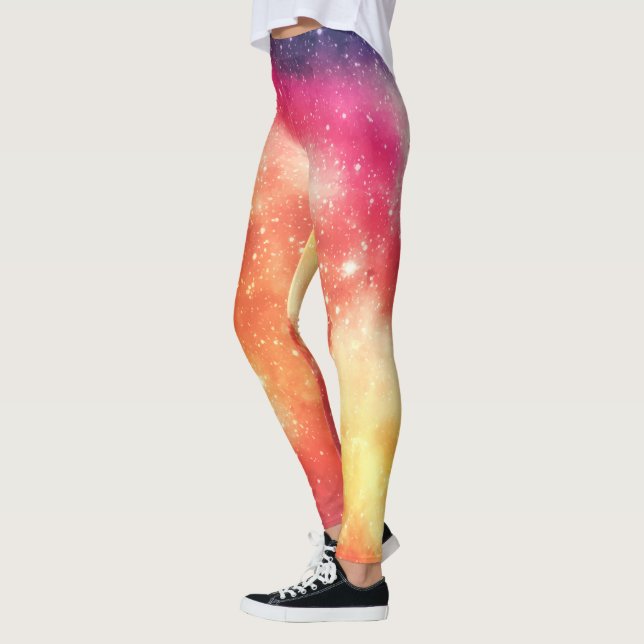 Strålande Kosmisk Nebulosa Leggings (Vänster)