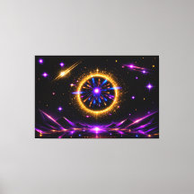 Strålande Kosmisk Portal | Neon Galax Utsträckt Ca