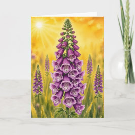 Strålande kronblad serie – Fingerborgsblommor Kort