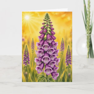Strålande kronblad serie – Fingerborgsblommor Kort