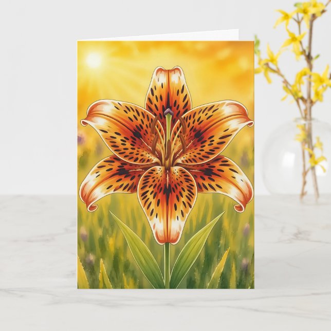 Strålande kronblad serie – marigold kort (Gul blomma)