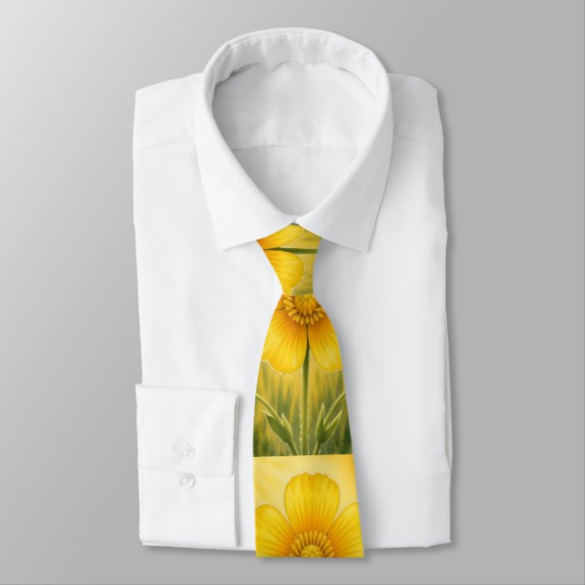 Strålande kronblad serie – Smörblomma Slips (Bunden)