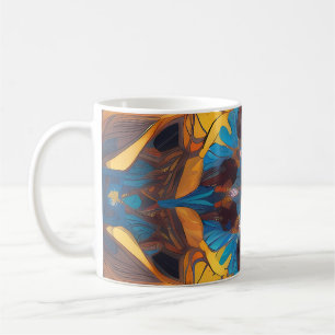 Strålande Mandala: Livfull Symmetrisk Fantasi Kons Kaffemugg
