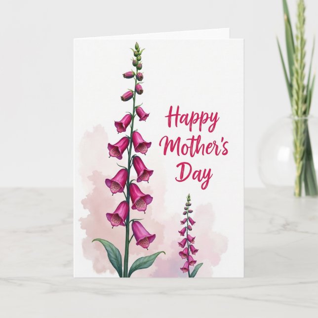 Strålande Modern Blomsterkort för Mors Dag Kort (Framsida)