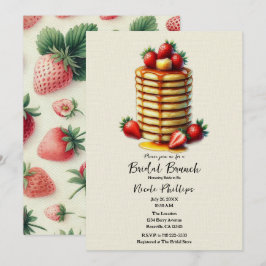 Strålande pannkaksstack Bröllopsbrunch Shower Inbjudningar