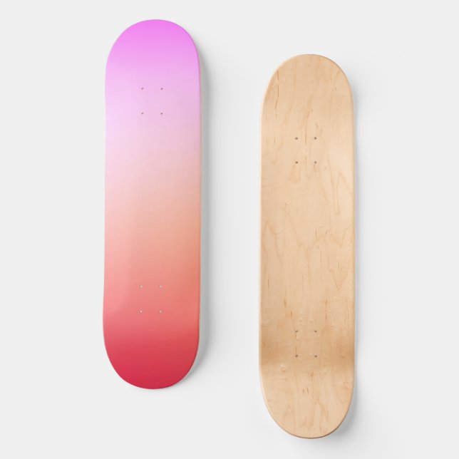Strålande Pastell Solnedgångsgradient Mini Skateboard Bräda 18,5 Cm (Framsida)