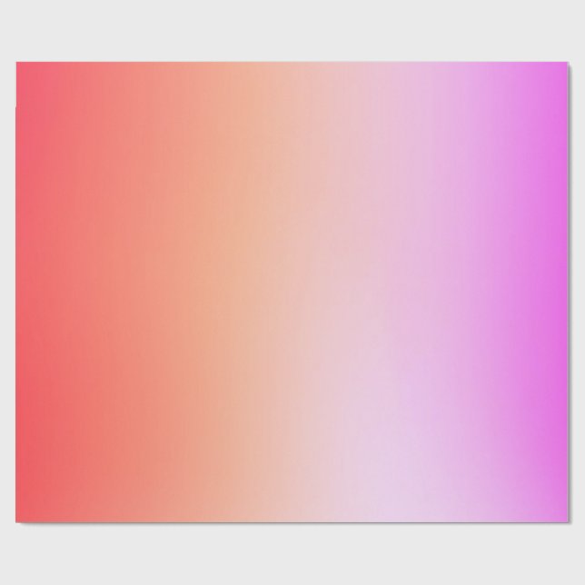 Strålande Pastell Solnedgångsgradient Presentpapper (Platt)
