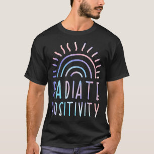 Strålande positiv motiv för citationstecken för re t shirt
