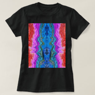 "Strålande Reflektion" Färgrik Abstrakt Konst T Shirt