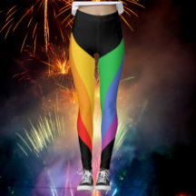 Strålande regnbågs- blackout-leggings