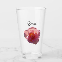 Strålande Rosa Te-Ros Personlig Glaskopp