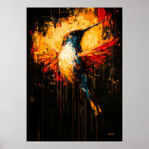 Strålande Samtidstida Expressionistisk Kolibri