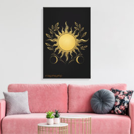 Strålande Sol Geometri Modern Galleri Canvas Wrap
