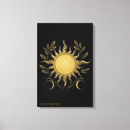Strålande Sol Geometri Modern Galleri Canvas Wrap