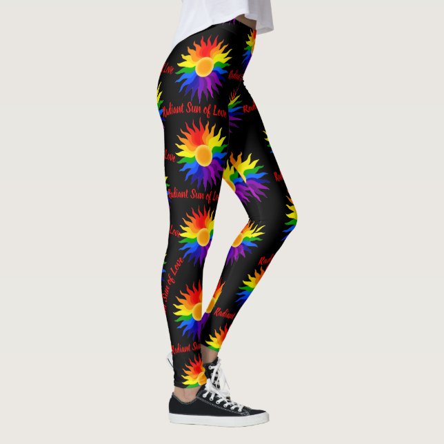 Strålande sol – Pride-konst Leggings (Höger)