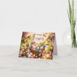 Strålande soluppgång God påsk Helgkort