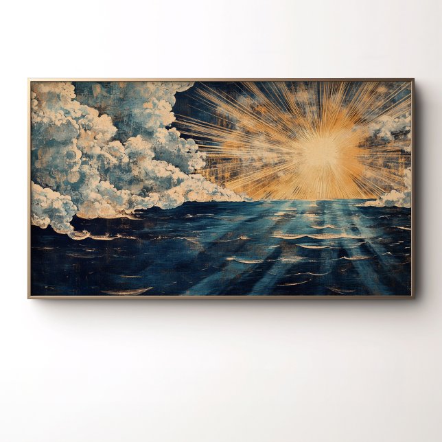Strålande soluppgång över havet poster (Skapare uppladdad)
