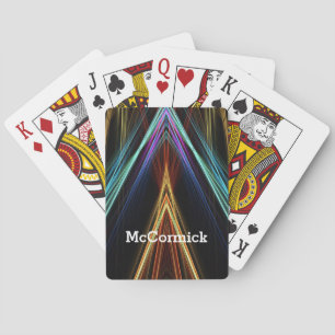 Strålande strålar färgrik design med namn casinokort