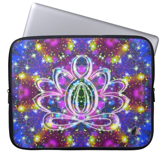 Strålande Zen Lotus Laptop Fodral (Framsidan)