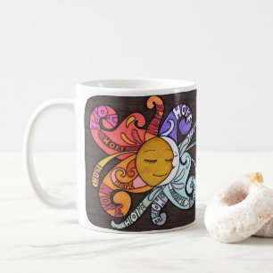 Strålar av hopp-mugg kaffemugg
