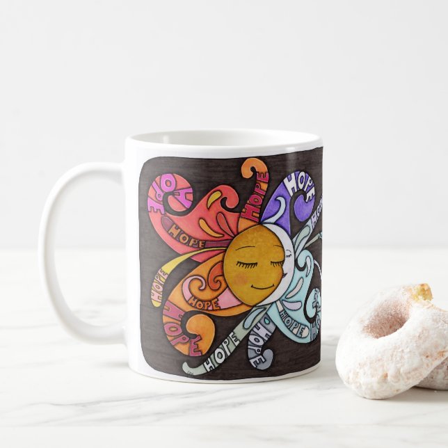 Strålar av hopp-mugg kaffemugg (Med munk)