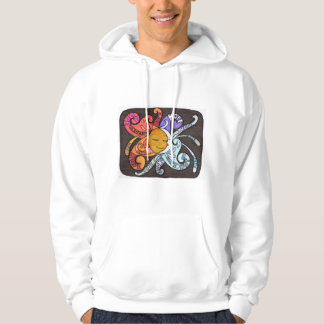 Strålar av hopp vuxen hoodie