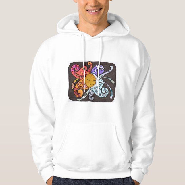 Strålar av hopp vuxen hoodie (Framsida)