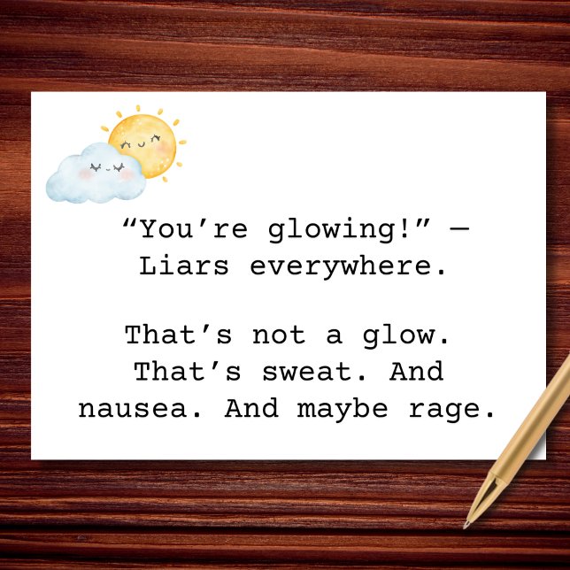 “Strålar” av ilska Graviditet Kort (Skapare uppladdad)