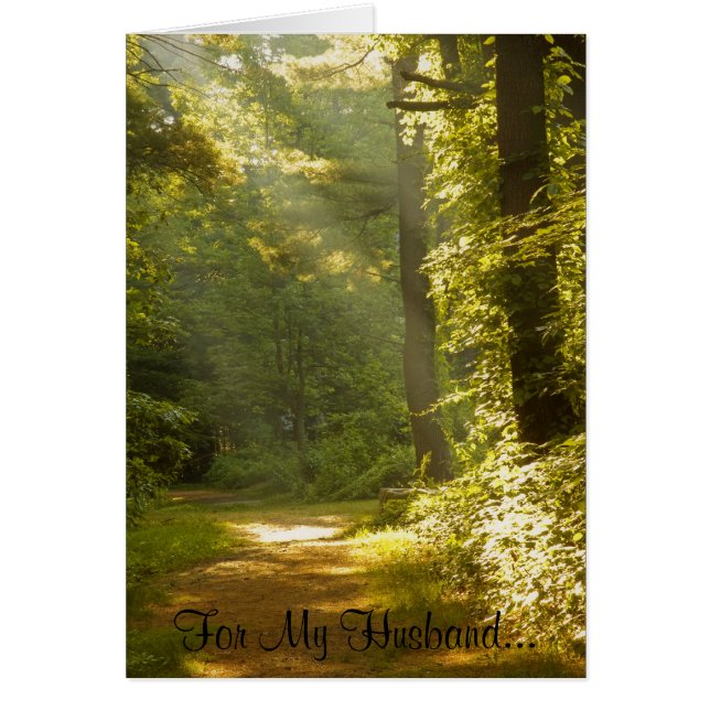 Strålar av ljust, för min make… hälsningskort (Framsidan)