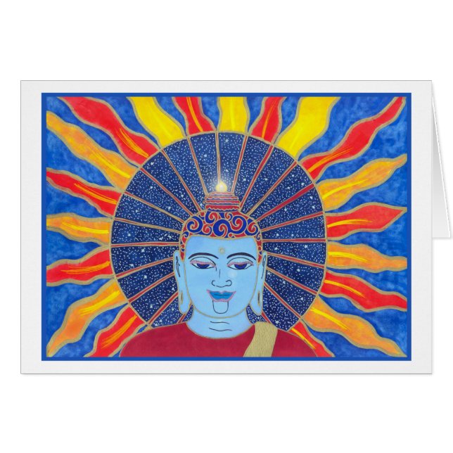 Strålar av salighetkortet hälsningskort (Framsidan Horizontal)