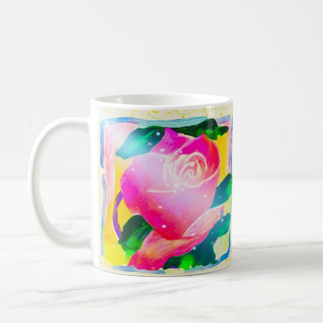 "Strålar den Lulumama" stjärnan rosa, Kaffemugg (Vänster)
