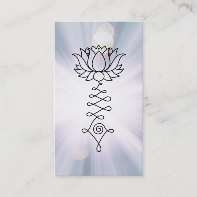 Strålar för blått för *~*lotusblommalavendel som visitkort (Framsida)