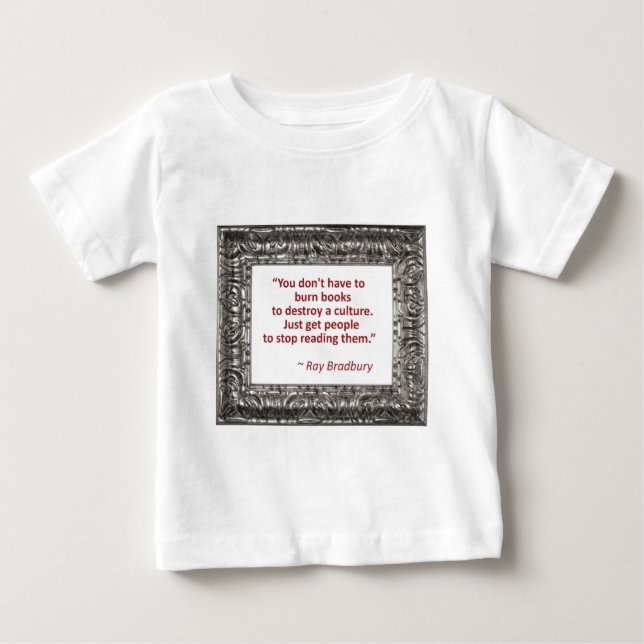 StrålBradbury citationstecken om brinns bokar T-shirt (Framsida)