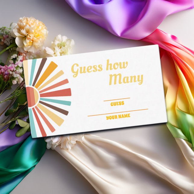 Stråle av solsken Baby Shower Gissa hur många Tilläggskort (Skapare uppladdad)