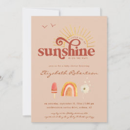 Stråle av solsken | Boho Baby Shower-inbjudan Inbjudningar