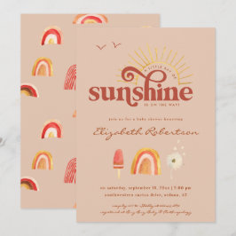 Stråle av solsken | Boho Baby Shower-inbjudan Inbjudningar