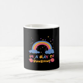 Stråle av solsken kaffemugg