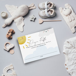 Stråle av solsken moln pojke blöja lotteri litet tilläggskort