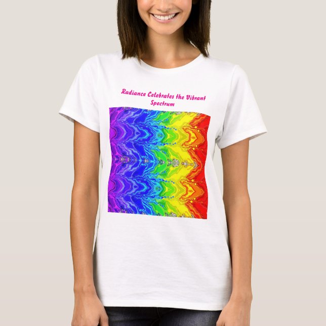 “Strålglans” – Ett abstrakt Pride-mönster  T Shirt (Framsida)