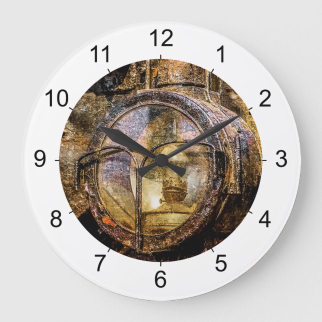 Strålkastare i Vintagen Tåg Stor Klocka (Framsida)