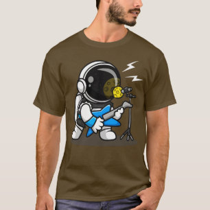 Strålkastare med Guitar-Tecknad T Shirt