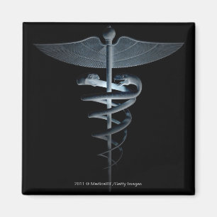 Strålkastare på en medicinsk caduceus magnet