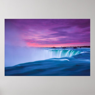Strålkastare på Niagara Falls Poster