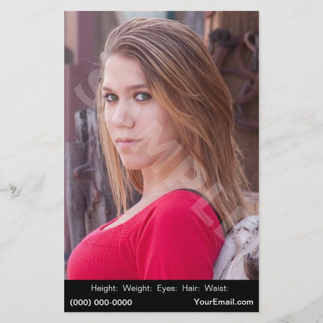 Strålmodellkompositionskort till överkomliga prise flygblad (Baksidan)