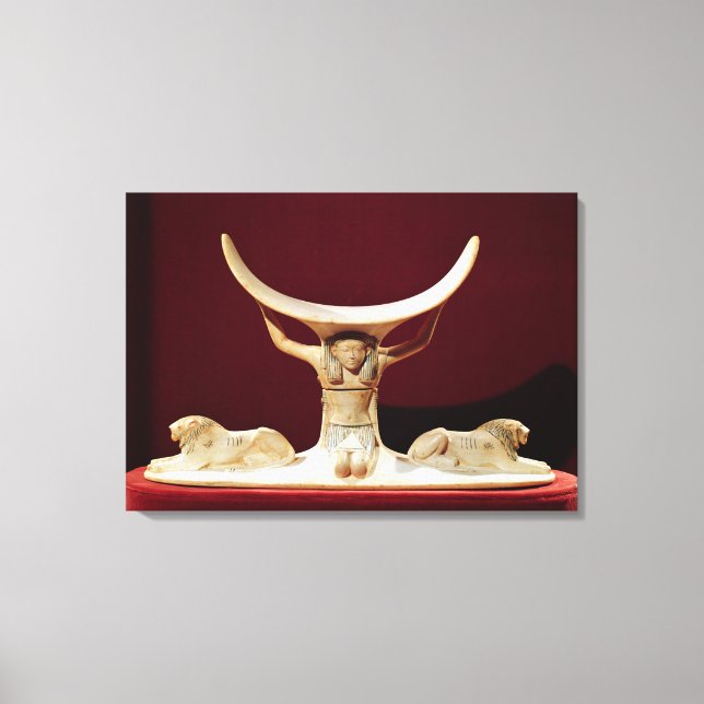 Strålning med Shu, den egyptiska guden Luft Canvastryck (Framsida)